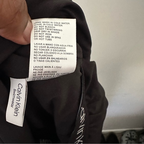 Calvin Klein Black One Shoulder Stardust One Piece Swimsuit 14 - Picture 6 of 14